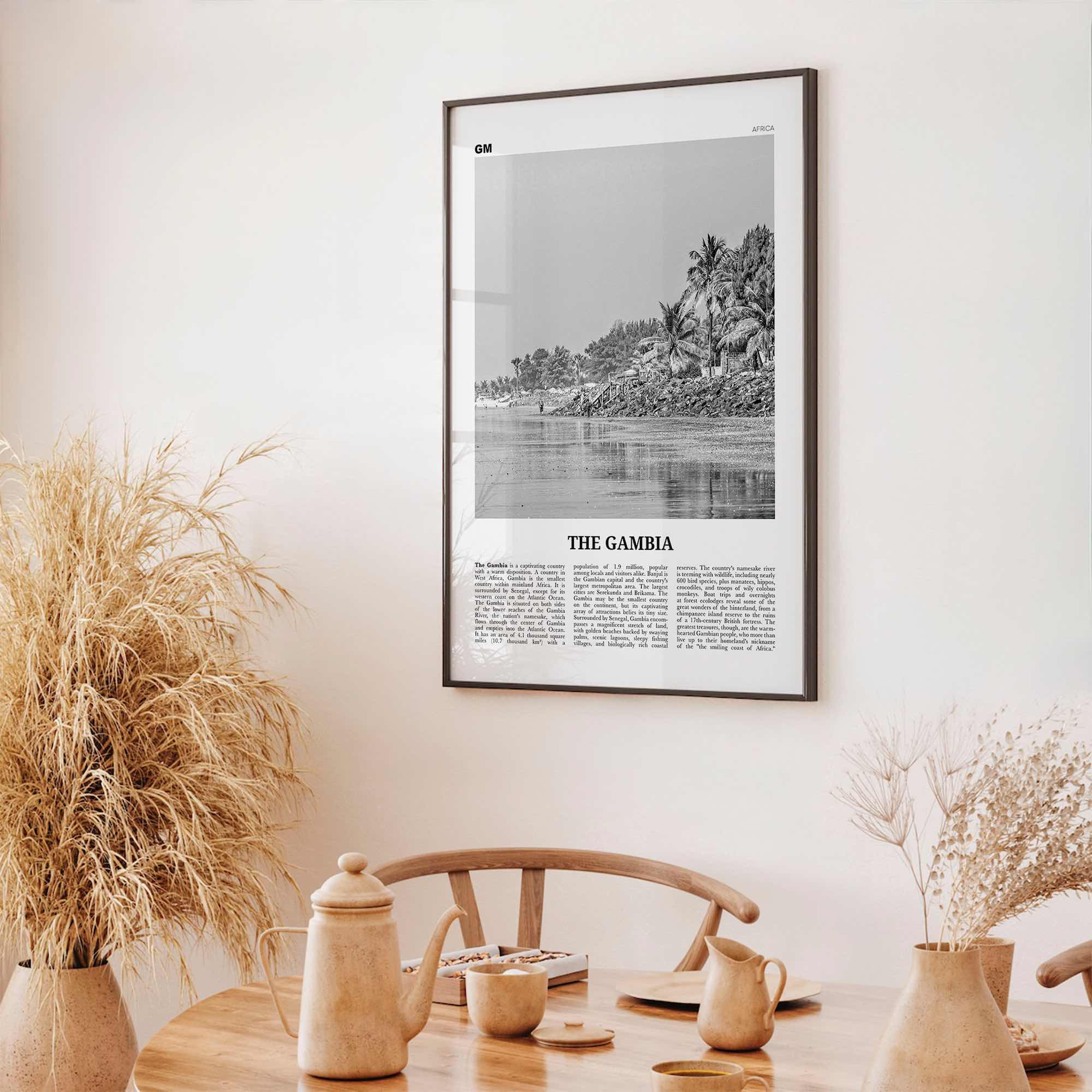 The Gambia Print Black and White, Gambia Wall Art, Gambia Poster, Gambia Photo, Gambia Wall Decor, Serrekunda, Serekunda, Banjul, Africa