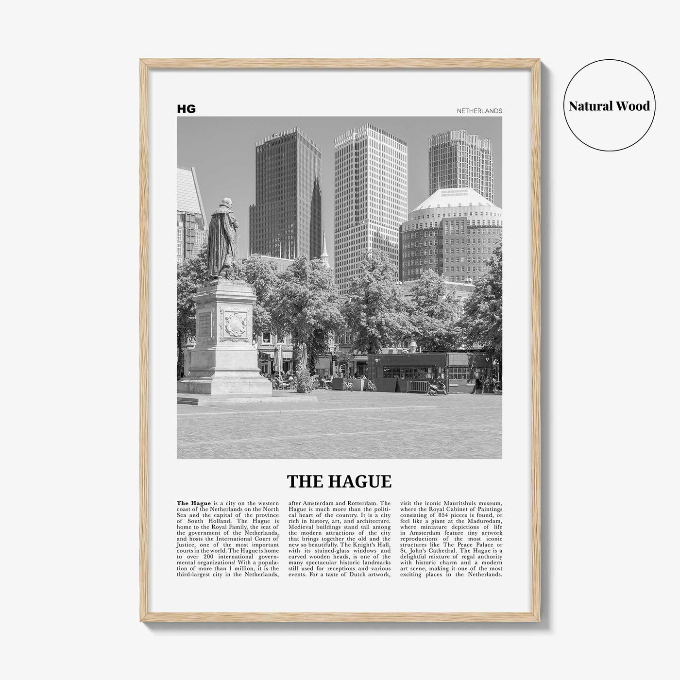 The Hague Print Black and White, The Hague Wall Art, The Hague Poster, The Hague Photo, Netherlands, Nederland, Den Haag, Holland, Europe