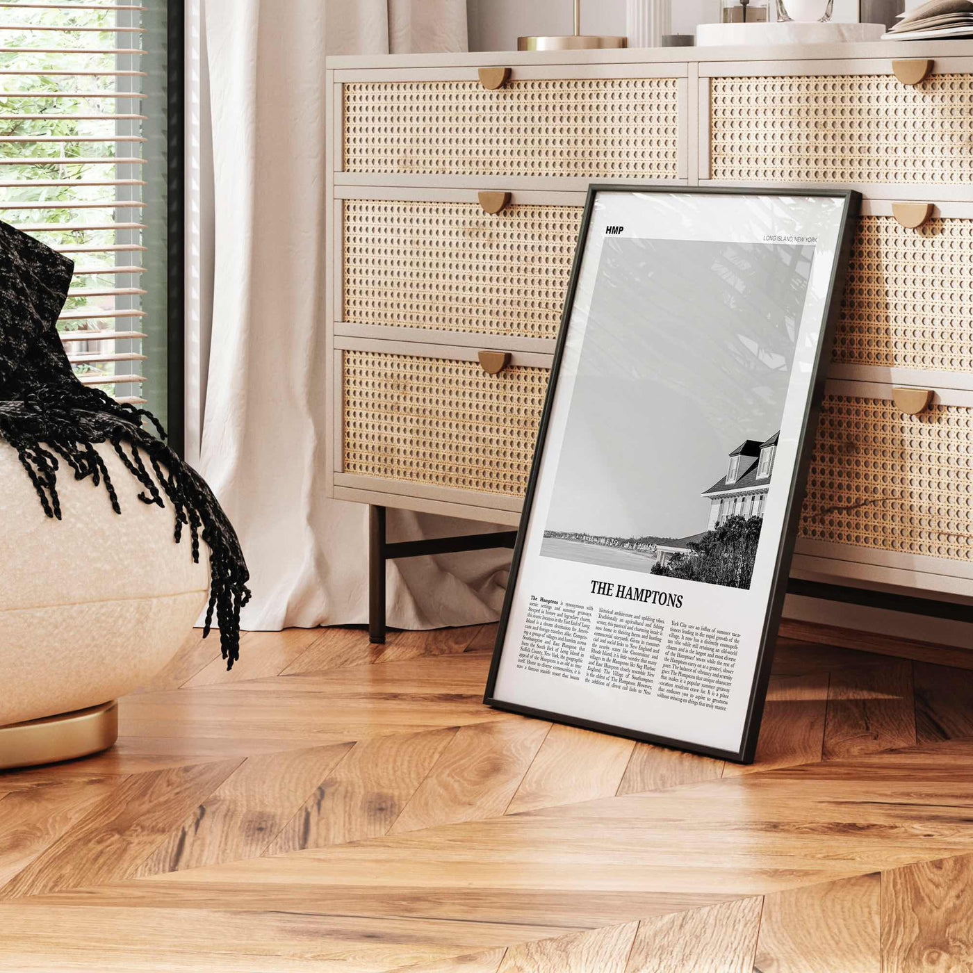 The Hamptons Print Black and White, Hamptons Wall Art, Hamptons Poster, Hamptons Photo, Long Island, New York, USA, United States