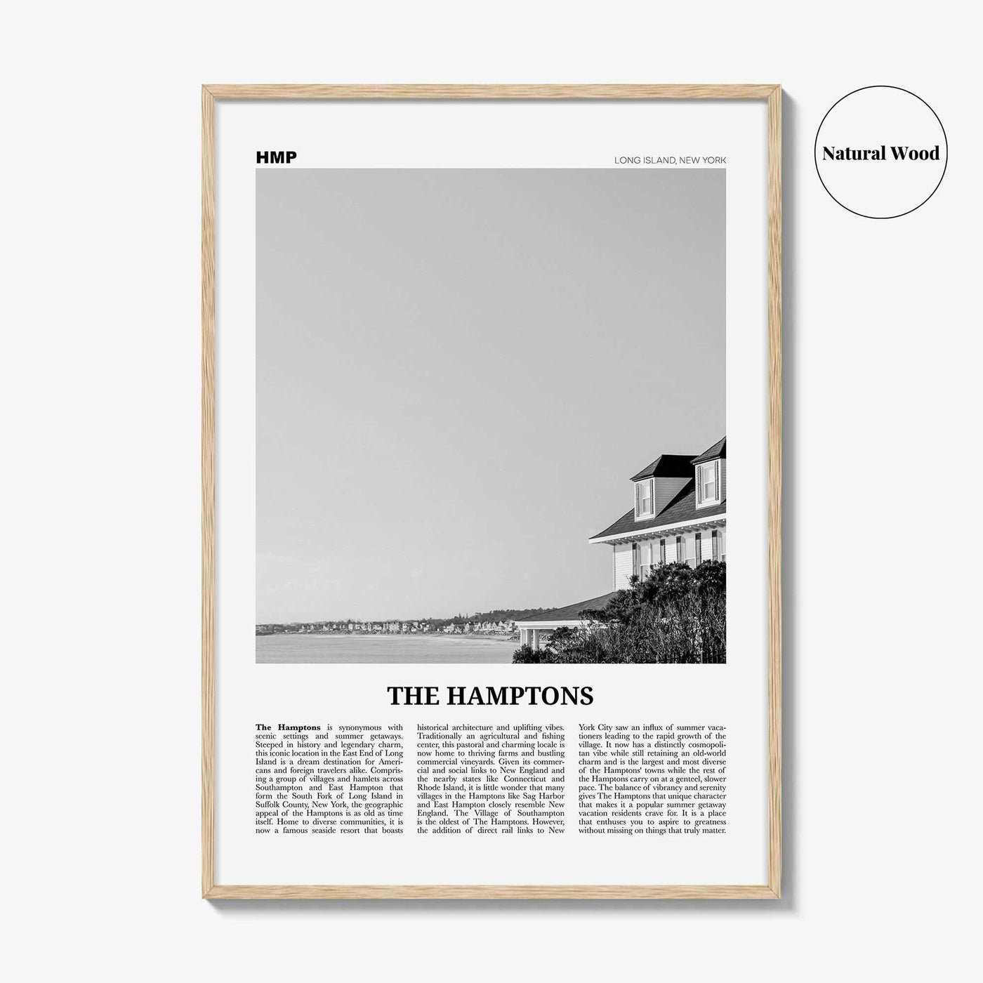 The Hamptons Print Black and White, Hamptons Wall Art, Hamptons Poster, Hamptons Photo, Long Island, New York, USA, United States