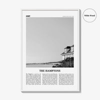 The Hamptons Print Black and White, Hamptons Wall Art, Hamptons Poster, Hamptons Photo, Long Island, New York, USA, United States