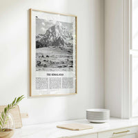 The Himalayas Print Black and White, Himalayas Wall Art, Himalayas Poster, Himalayas Photo, Himalayas Map, Asia