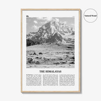 The Himalayas Print Black and White, Himalayas Wall Art, Himalayas Poster, Himalayas Photo, Himalayas Map, Asia
