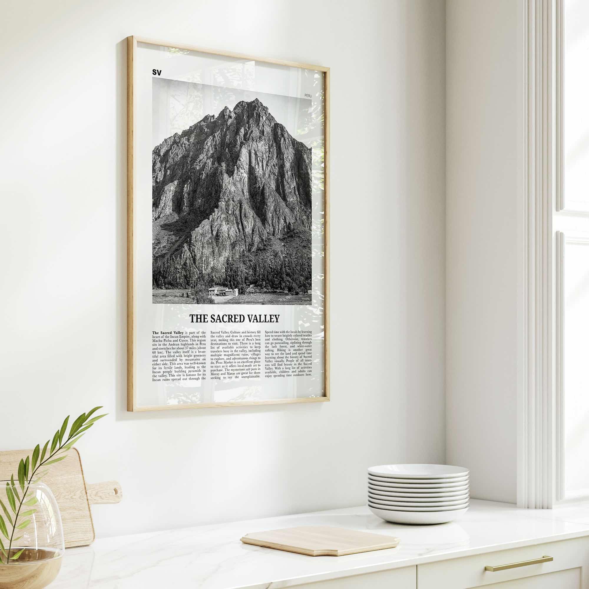 The Sacred Valley Print Black and White, The Sacred Valley Wall Art, The Sacred Valley Poster, The Sacred Valley Photo, Peru