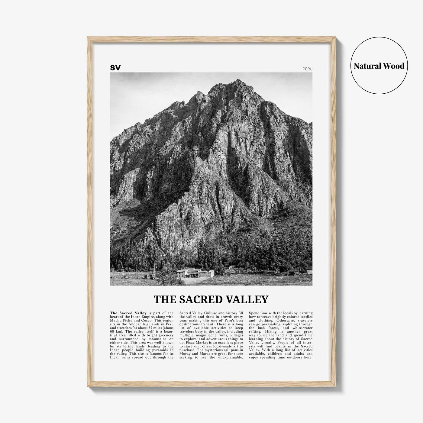 The Sacred Valley Print Black and White, The Sacred Valley Wall Art, The Sacred Valley Poster, The Sacred Valley Photo, Peru