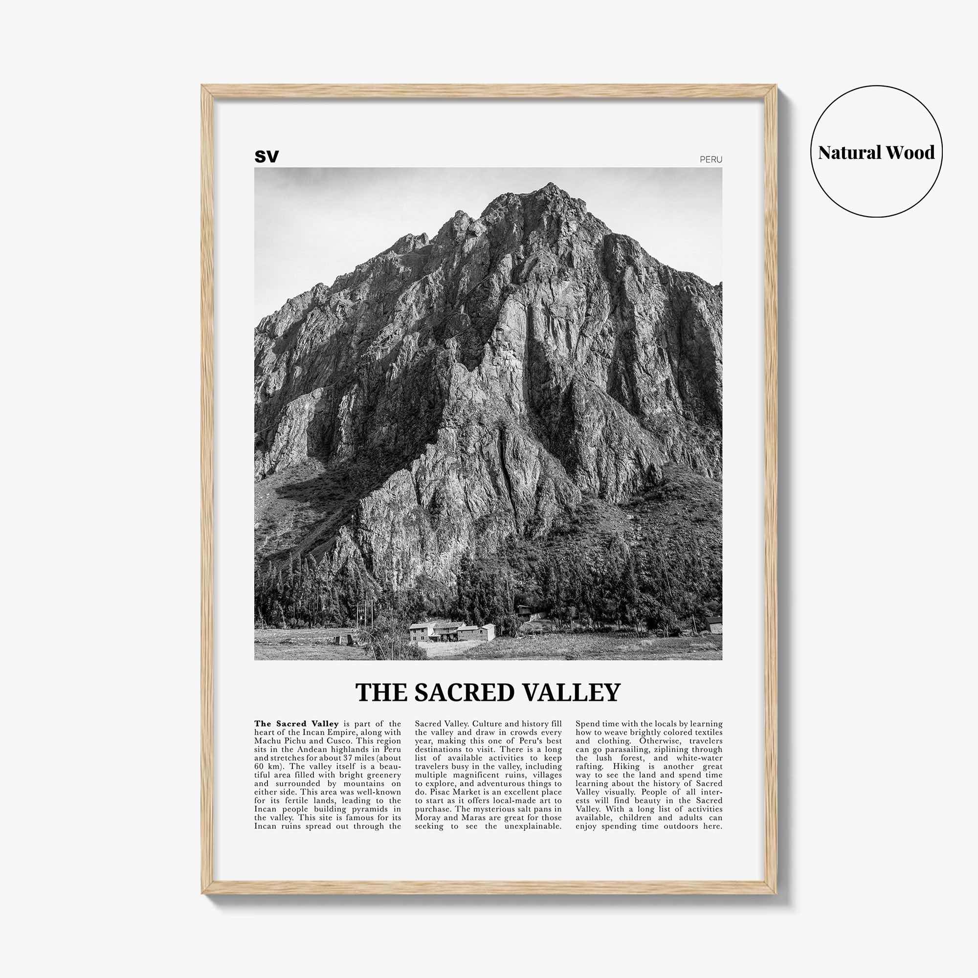 The Sacred Valley Print Black and White, The Sacred Valley Wall Art, The Sacred Valley Poster, The Sacred Valley Photo, Peru