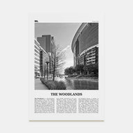 The Woodlands Travel B&W Poster