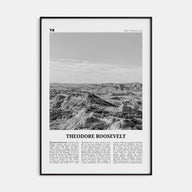 Theodore Roosevelt National Park Travel B&W Poster