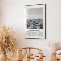 Theodore Roosevelt National Park Print Black and White, Theodore Roosevelt Wall Art, Theodore Roosevelt Poster, North Dakota