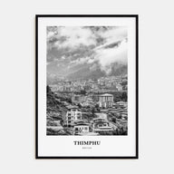 Thimphu Portrait B&W Poster