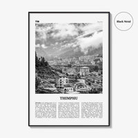 Thimphu Print Black and White, Thimphu Wall Art, Thimphu Poster, Thimphu Photo, Thimphu Wall Décor, Thimbu, Thimpu, Bhutan