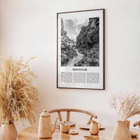 Thingvellir National Park Print Black and White, Thingvellir Wall Art, Thingvellir Poster, Thingvellir Photo, Thingvellir Décor, Iceland