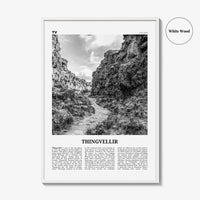 Thingvellir National Park Print Black and White, Thingvellir Wall Art, Thingvellir Poster, Thingvellir Photo, Thingvellir Décor, Iceland