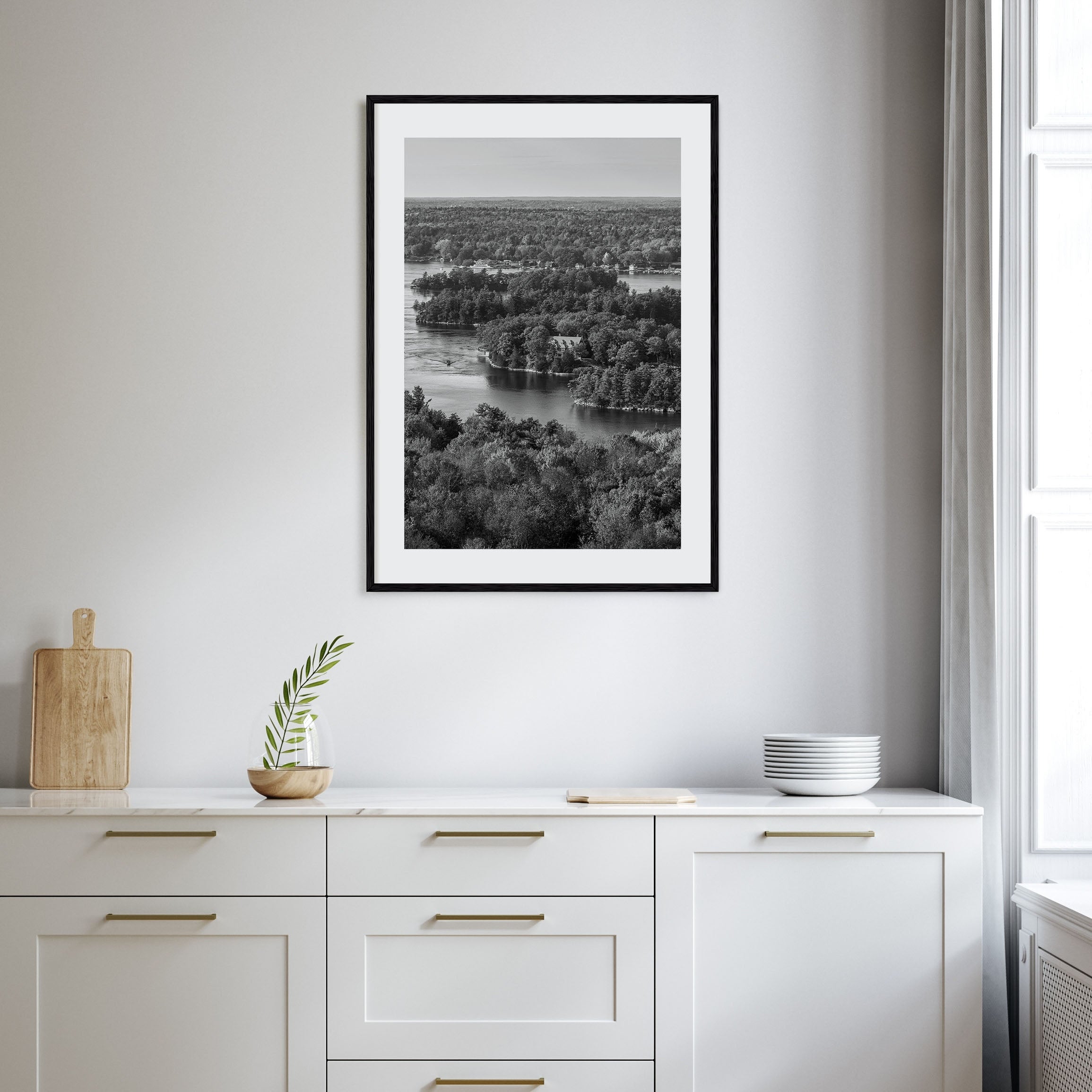 Thousand Islands Photo B&W Poster