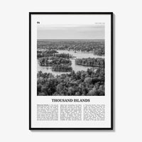 Thousand Islands Print Black and White, Thousand Islands Wall Art, Thousand Islands Poster, Thousand Islands Photo, New York, USA