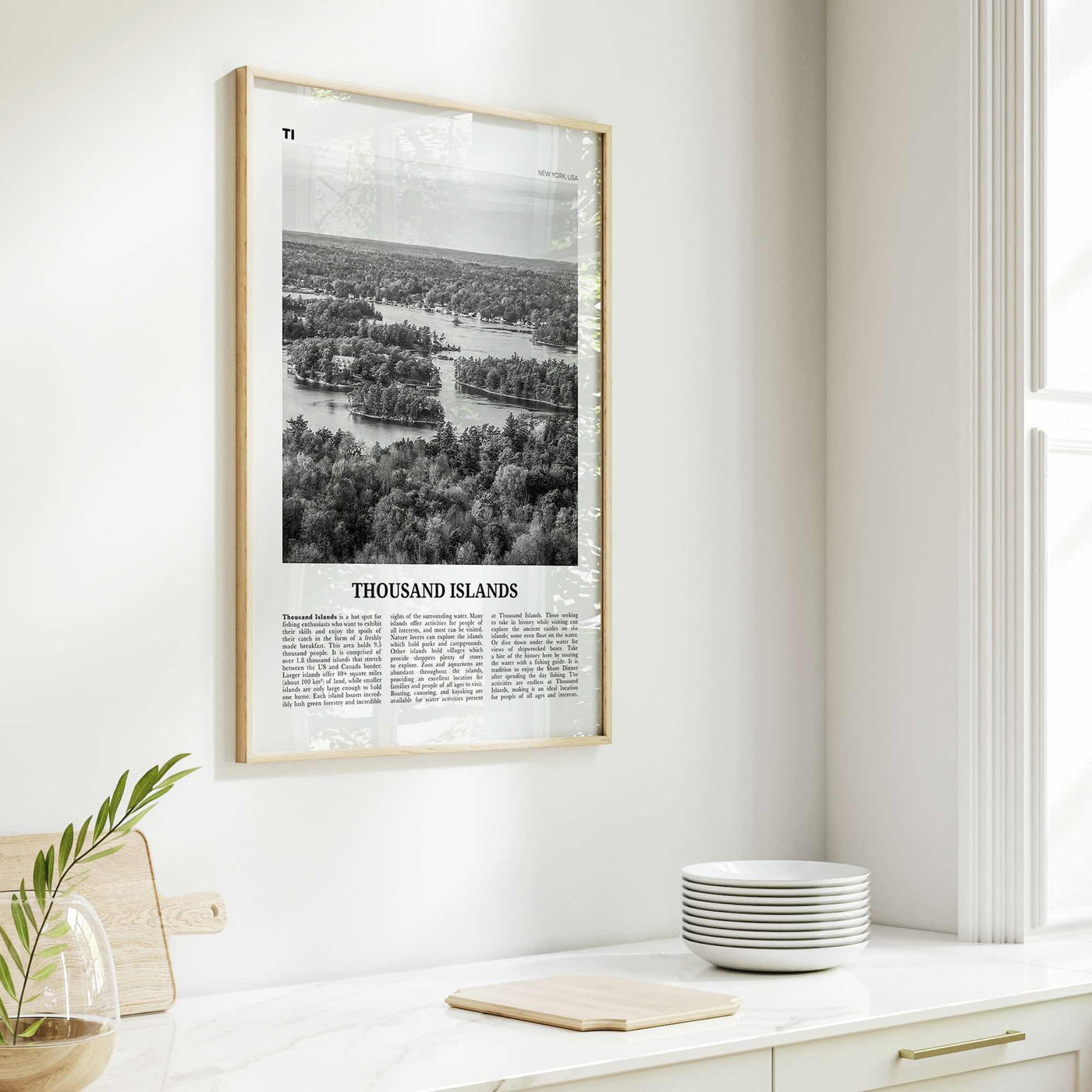 Thousand Islands Print Black and White, Thousand Islands Wall Art, Thousand Islands Poster, Thousand Islands Photo, New York, USA