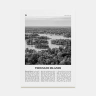 Thousand Islands Travel B&W Poster