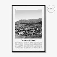 Thousand Oaks Print Black and White, Thousand Oaks Wall Art, Thousand Oaks Poster, Thousand Oaks Photo, Thousand Oaks Décor, California, USA