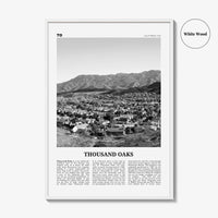 Thousand Oaks Print Black and White, Thousand Oaks Wall Art, Thousand Oaks Poster, Thousand Oaks Photo, Thousand Oaks Décor, California, USA
