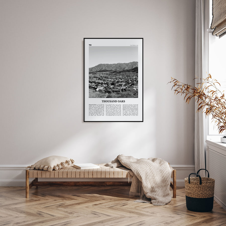 Thousand Oaks Travel B&W Poster