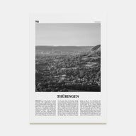 Thüringen Travel B&W Poster