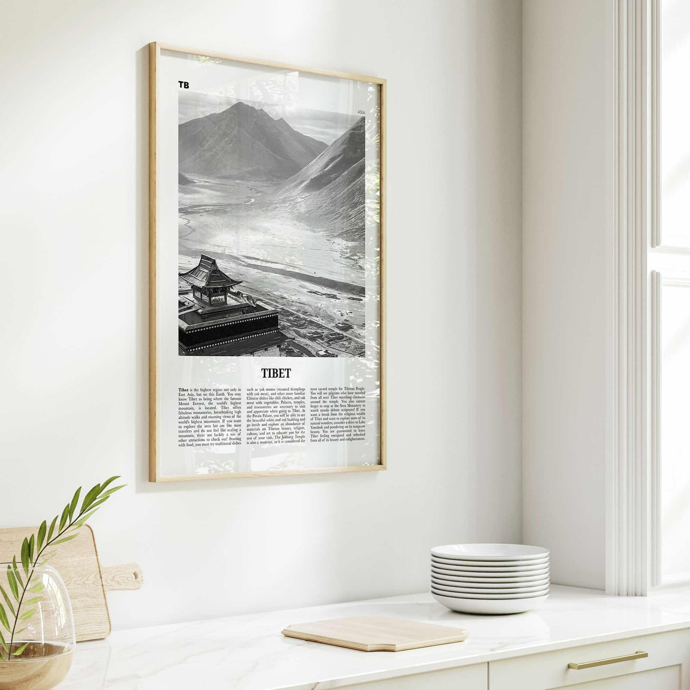 Tibet Print Black and White, Tibet Wall Art, Tibet Poster, Tibet Photo, Tibet Wall Decor, Country Art Print, Tibetan, 西藏