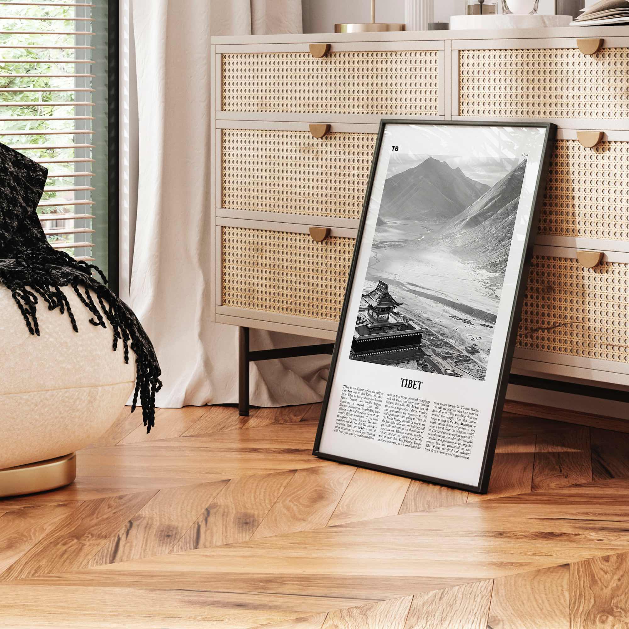 Tibet Print Black and White, Tibet Wall Art, Tibet Poster, Tibet Photo, Tibet Wall Decor, Country Art Print, Tibetan, 西藏