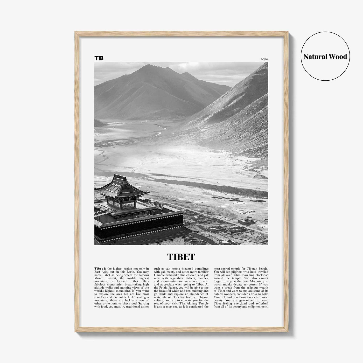 Tibet Print Black and White, Tibet Wall Art, Tibet Poster, Tibet Photo, Tibet Wall Decor, Country Art Print, Tibetan, 西藏