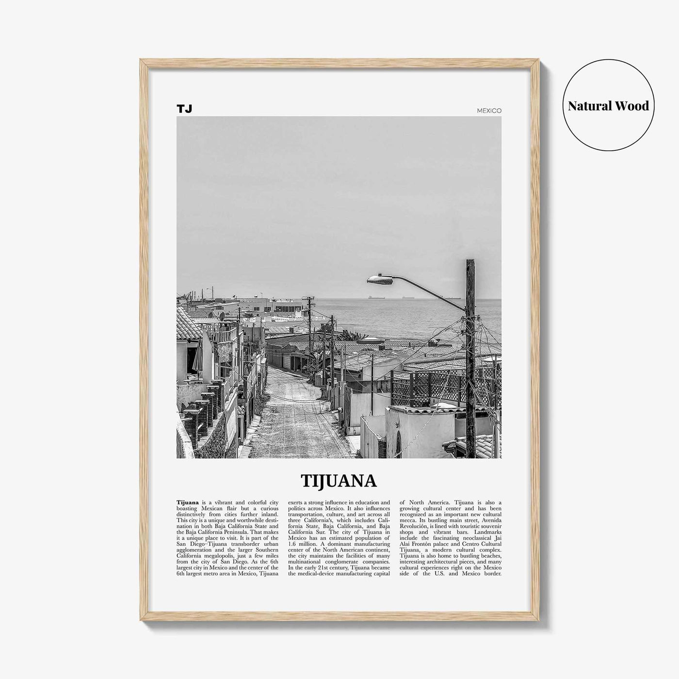 Tijuana Print Black and White, Tijuana Wall Art, Tijuana Poster, Tijuana Photo, Tijuana Wall Decor, Mexico, San Diego, Baja California