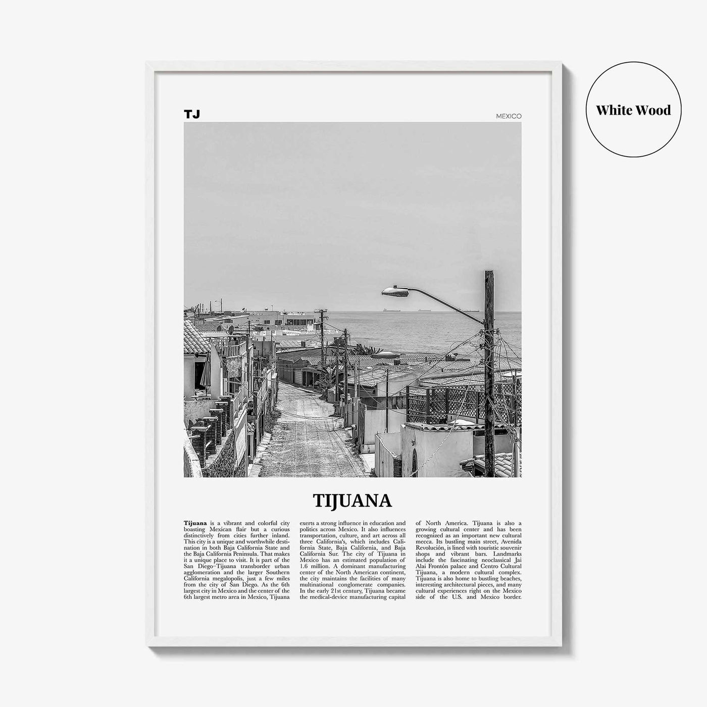 Tijuana Print Black and White, Tijuana Wall Art, Tijuana Poster, Tijuana Photo, Tijuana Wall Decor, Mexico, San Diego, Baja California