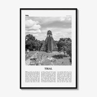Tikal Print Black and White, Tikal Wall Art, Tikal Poster, Tikal Photo, Tikal Wall Décor, Guatemala