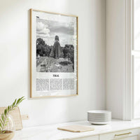 Tikal Print Black and White, Tikal Wall Art, Tikal Poster, Tikal Photo, Tikal Wall Décor, Guatemala