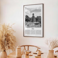 Tikal Print Black and White, Tikal Wall Art, Tikal Poster, Tikal Photo, Tikal Wall Décor, Guatemala