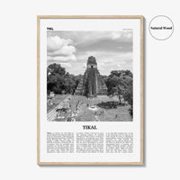 Tikal Print Black and White, Tikal Wall Art, Tikal Poster, Tikal Photo, Tikal Wall Décor, Guatemala