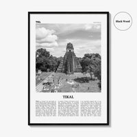 Tikal Print Black and White, Tikal Wall Art, Tikal Poster, Tikal Photo, Tikal Wall Décor, Guatemala