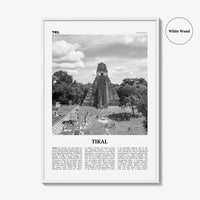 Tikal Print Black and White, Tikal Wall Art, Tikal Poster, Tikal Photo, Tikal Wall Décor, Guatemala