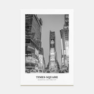 Times Square Portrait B&W Poster
