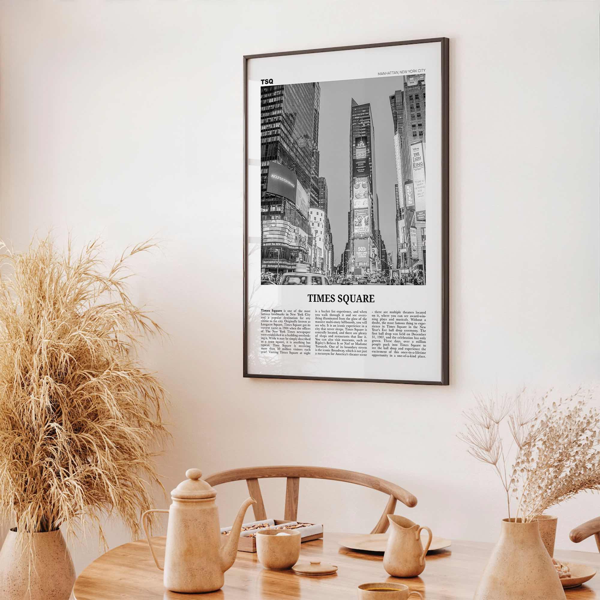 Times Square Print Black and White, Times Square Wall Art, Times Square Poster, Times Square Photo, Times Square Wall Décor, New York, USA