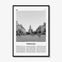 Timisoara Print Black and White No 1, Timisoara Wall Art, Timisoara Poster, Timisoara Photo, Timisoara Map, Romania