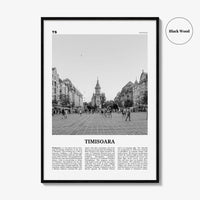 Timisoara Print Black and White No 1, Timisoara Wall Art, Timisoara Poster, Timisoara Photo, Timisoara Map, Romania