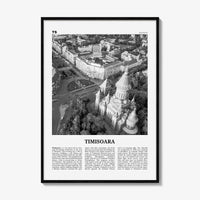 Timisoara Print Black and White No 2, Timisoara Wall Art, Timisoara Poster, Timisoara Photo, Timisoara Map, Romania