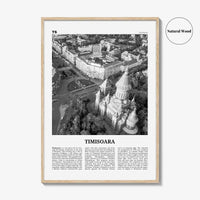 Timisoara Print Black and White No 2, Timisoara Wall Art, Timisoara Poster, Timisoara Photo, Timisoara Map, Romania