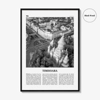Timisoara Print Black and White No 2, Timisoara Wall Art, Timisoara Poster, Timisoara Photo, Timisoara Map, Romania