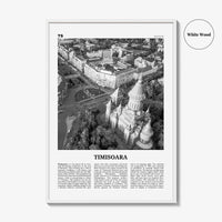 Timisoara Print Black and White No 2, Timisoara Wall Art, Timisoara Poster, Timisoara Photo, Timisoara Map, Romania