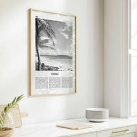 Tinian Print Black and White, Tinian Wall Art, Tinian Poster, Tinian Photo, Tinian Wall Décor, Tinian Map, Northern Mariana Islands