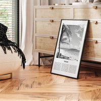 Tinian Print Black and White, Tinian Wall Art, Tinian Poster, Tinian Photo, Tinian Wall Décor, Tinian Map, Northern Mariana Islands