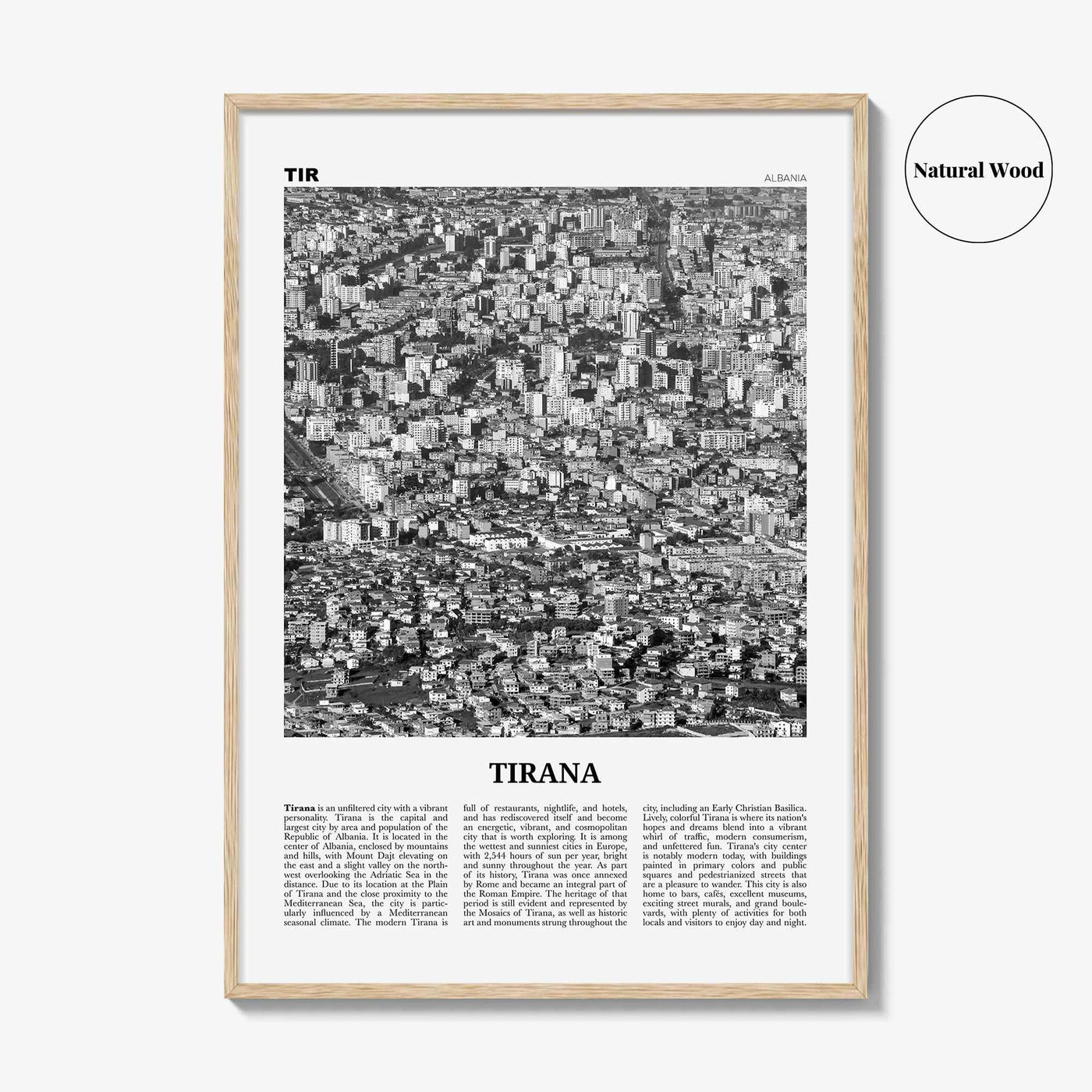 Tirana Print Black and White, Tirana Wall Art, Tirana Poster, Tirana Photo, Tirana Wall Decor, Albania, Tirona Shqipërisë, Europe