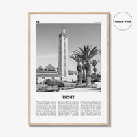 Tiznit Print Black and White, Tiznit Wall Art, Tiznit Poster, Tiznit Photo, Tiznit Wall Décor, Tiznit Map, Morocco