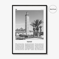 Tiznit Print Black and White, Tiznit Wall Art, Tiznit Poster, Tiznit Photo, Tiznit Wall Décor, Tiznit Map, Morocco