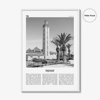 Tiznit Print Black and White, Tiznit Wall Art, Tiznit Poster, Tiznit Photo, Tiznit Wall Décor, Tiznit Map, Morocco